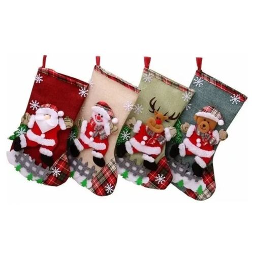 Botas De Navidad Para Colgar, 4 Pz, Para Decoración Navideña