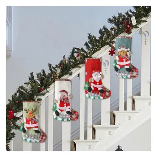 Botas De Navidad Para Colgar, 4 Pz, Para Decoración Navideña