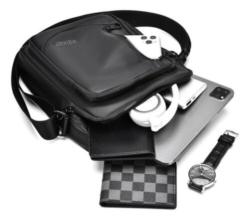 Bolso Bandolera Para Hombre Negro