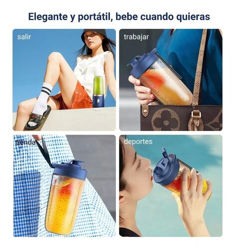 Mini Vaso Licuadora Portatil Usb Recargable 2*400ml Batidora.