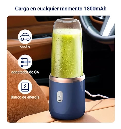 Mini Vaso Licuadora Portatil Usb Recargable 2*400ml Batidora.
