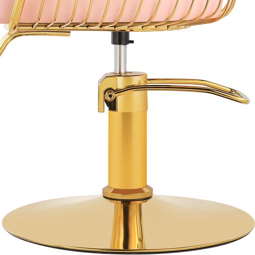 Silla Estetica Gold Circular Ajustable Giro 360 Rosa
