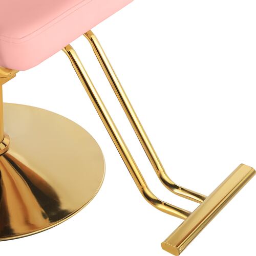 Silla Estetica Gold Circular Ajustable Giro 360 Rosa