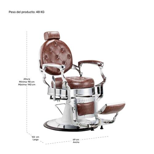 Sillon Gotico Premium Barberia Lujo Robusto Peluqueria Class Cafe