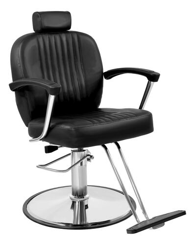 Sillon Silla Barberia Estetica Clasica 360° Moderna Negro Nanofort
