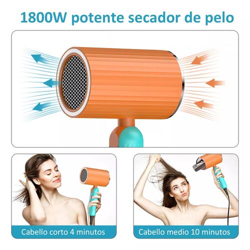 Secadora De Cabello Profesional Plegable Portátil 1800w