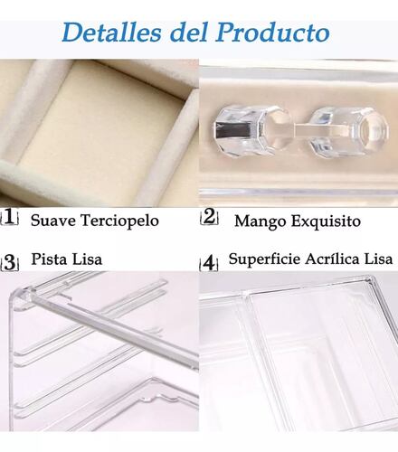 Joyero Organizador Cajas De Joyería Joyas Estuche, 3 Cajones