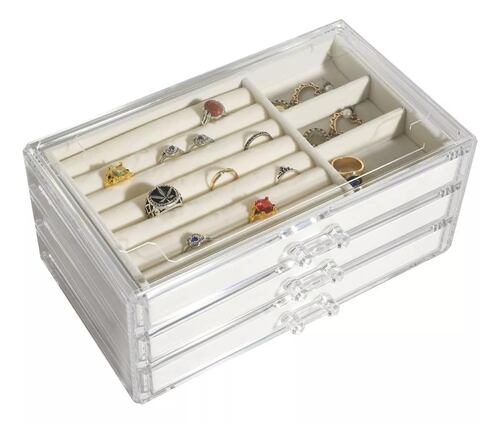Joyero Organizador Cajas De Joyería Joyas Estuche, 3 Cajones