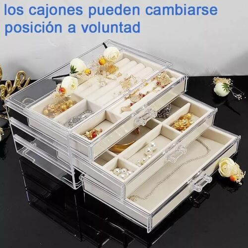Joyero Organizador Cajas De Joyería Joyas Estuche, 3 Cajones