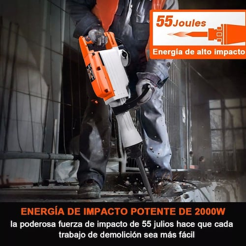 Martillo Demoledor Rompedor Herramientas 2000w Goxawee.