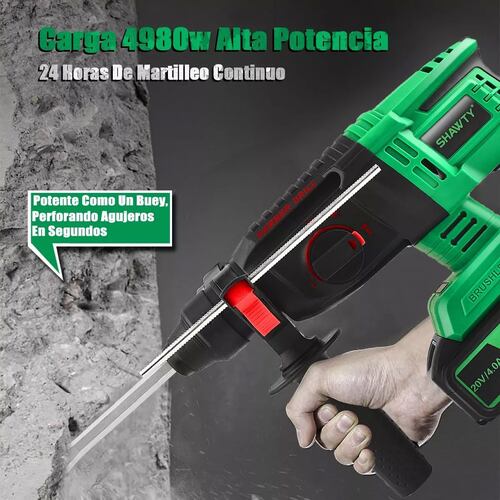 Rotomartillo Inalámbrico Taladro Sds-plus Shawty C/2 Batería.