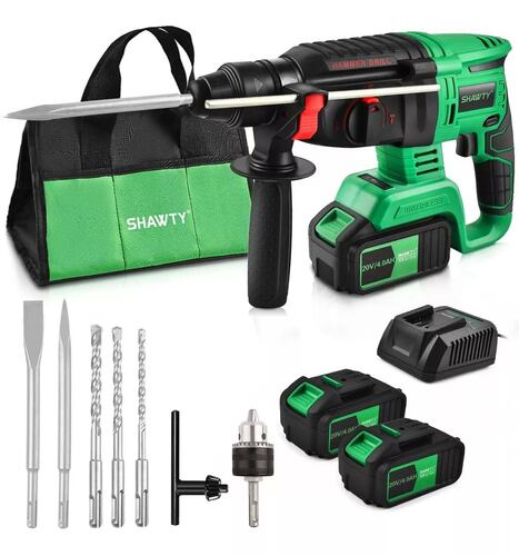 Rotomartillo Inalámbrico Taladro Sds-plus Shawty C/2 Batería.