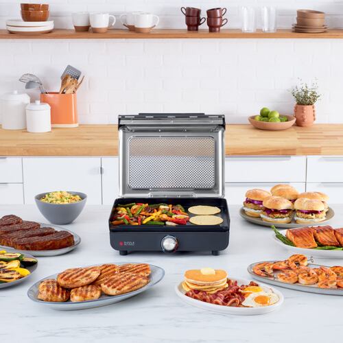 Parrilla eléctrica y plancha Ninja GR101 Sizzle para interiores 