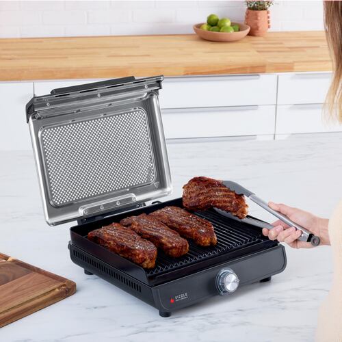 Parrilla eléctrica y plancha Ninja GR101 Sizzle para interiores 