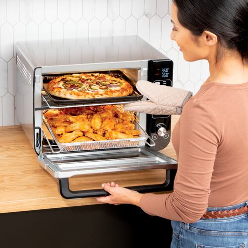 Horno de mesa eléctrico  Ninja Foodi DCT401 12 en 1 negro, FlexDoor, sin aceite 