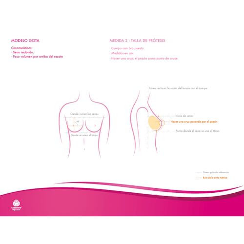 Protesis Mamaria Estandar Talla 38 Simetrica Anatomica Silicona Soft 4001 Maxima