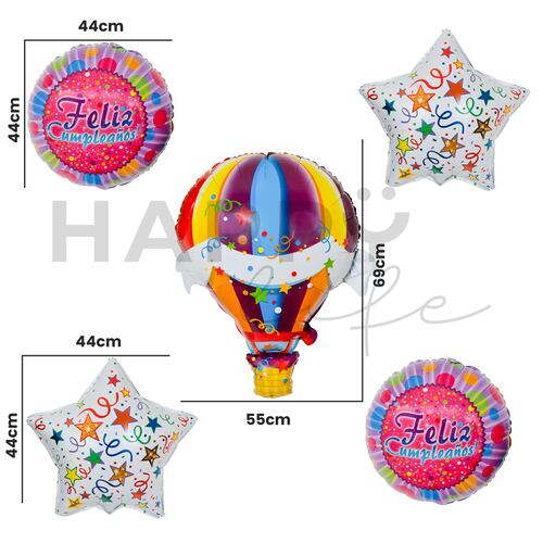Globos de feliz cumpleaños metalico, decoración de cumpleaños, fiesta infantil, happy birthday.