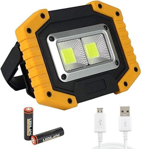Luz De Trabajo Recargable Led 2000lm Lámparas Mano Camping