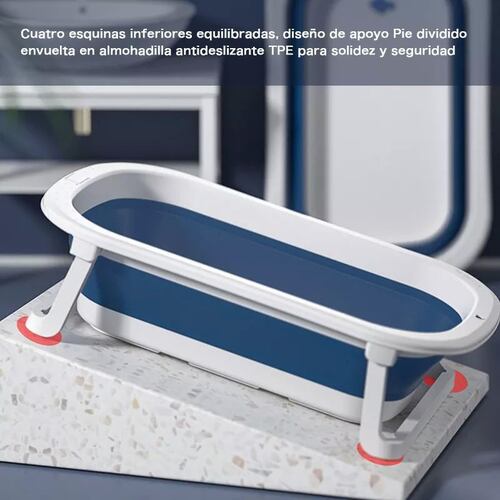 Bañera tina para bebé plegable con termómetro incluido.