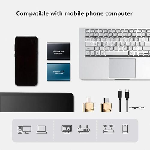 Disco Solido SSD Interfaz TipoC 4TB MXMDD-007-3 1 Pza 4TB Plata SSD Lectura 30 MBs Escritura 37 MBs USB-C Entrada USB-A-C Salida, SolidMini04TB-WIN