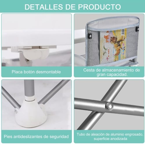 Silla Periquera Bebe Portatil Plegable Asiento Con Charola.