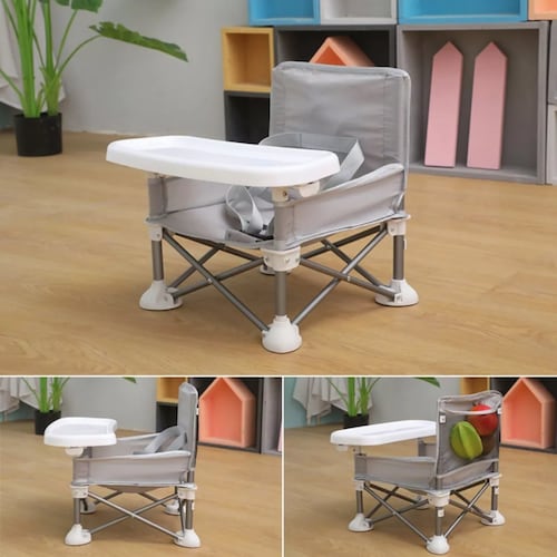 Silla Periquera Bebe Portatil Plegable Asiento Con Charola.