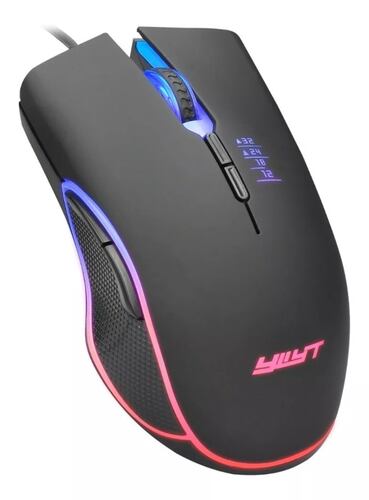 Mouse De Juego Rgb Mouse Gamer Alambrico Usb Dpi 3200 Negro