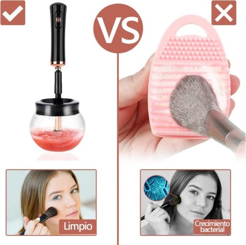 Limpiador Electrico Brochas De Automático Maquillaje,usb Negro