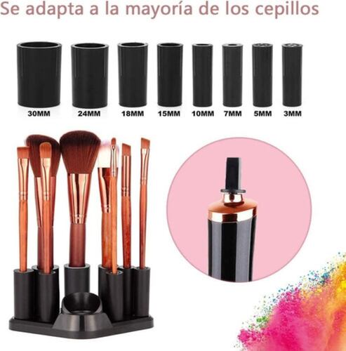 Limpiador Electrico Brochas De Automático Maquillaje,usb Negro