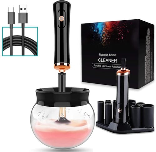 Limpiador Electrico Brochas De Automático Maquillaje,usb Negro