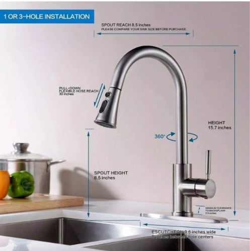 Mezcladora Para Fregadero Flexible Llave Cocina Puede Sacar 3 Modos.