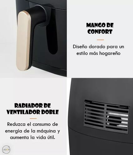 Freidora Sin Aceite De Aire Eléctrica Tecnología Nueva 10en1.