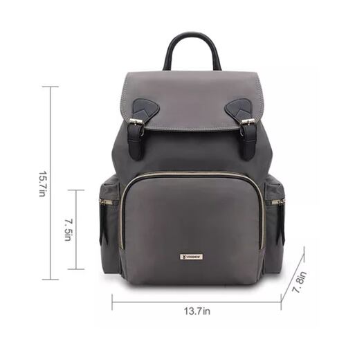 Mama Mochila Pañalera Termica Modernas Para Bebe  GRIS