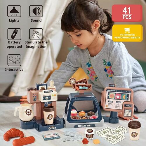Caja Registradora Y Tienda De Donas De Juguete Para Niños