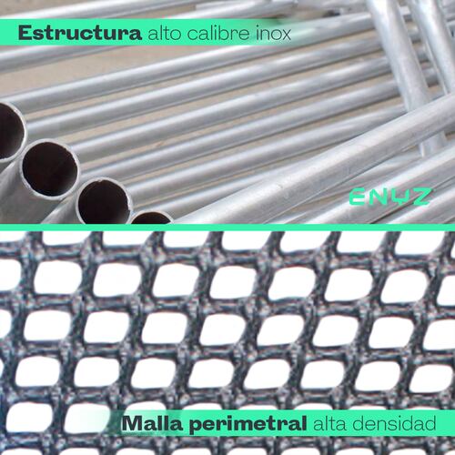 Trampolín Brincolín Premium 8 ft 2.43m Con Luces LED Tubular Reforzado Uso Rudo Jardín exteriores, restaurantes y negocios Tumbling Trampoline Outdoor Indoor.