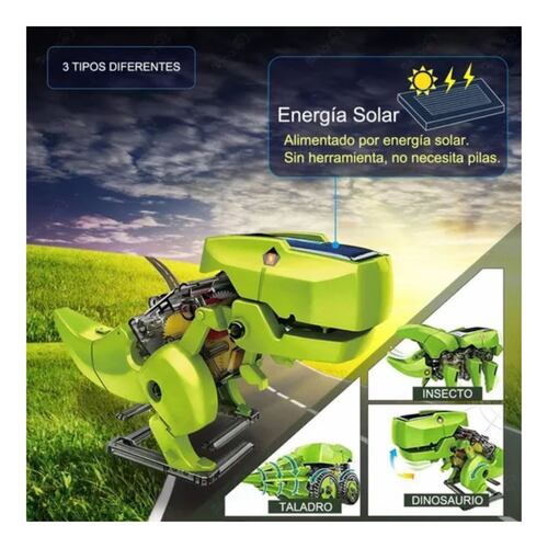 Dinosaurio Robot Solar Juguetes De Robot Solar Para Niños Verde