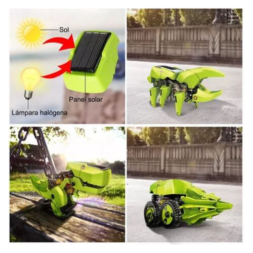 Dinosaurio Robot Solar Juguetes De Robot Solar Para Niños Verde