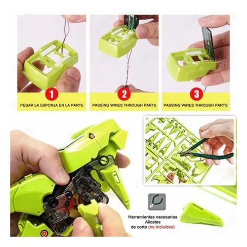Dinosaurio Robot Solar Juguetes De Robot Solar Para Niños Verde