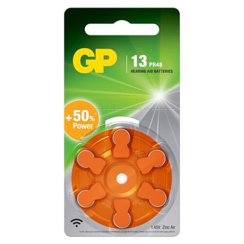 60 Pilas Auditiva GP BATTERIES Mod 13 Zinc Aire 1.45v