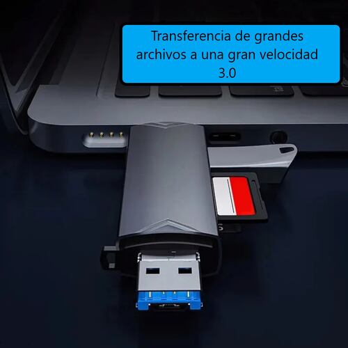 Lector de tarjetas multifunción 6 en 1 Usb 3.0 disco U tipo C Micro Usb Flash Sd adaptador teléfono