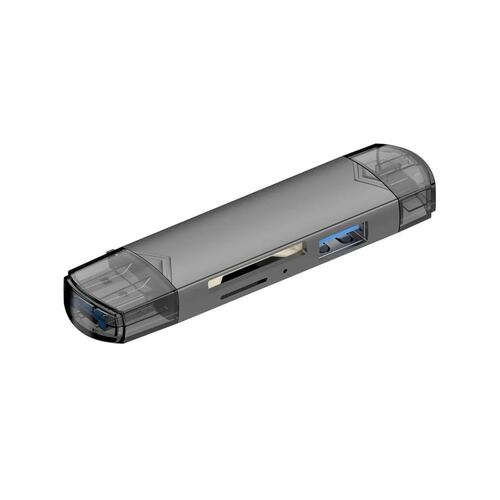 Lector de tarjetas multifunción 6 en 1 Usb 3.0 disco U tipo C Micro Usb Flash Sd adaptador teléfono
