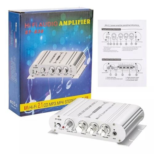 Amplificador De 800w Para Auto, Moto, Casa Rca V/colores