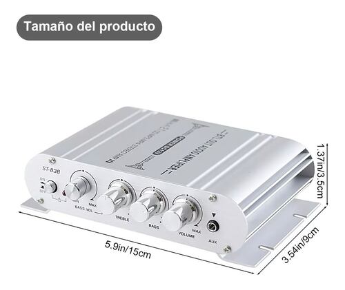 Amplificador De 800w Para Auto, Moto, Casa Rca V/colores