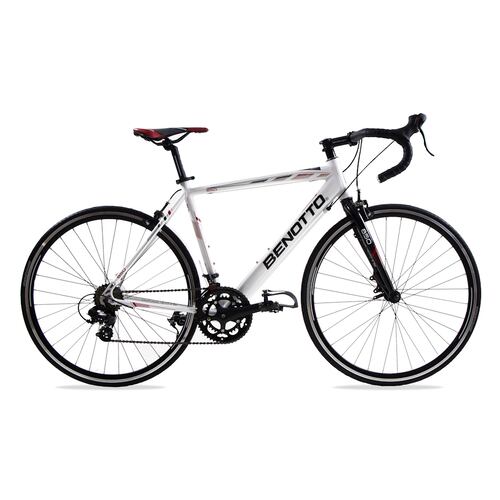 Bicicleta Ruta 850 R700 14V Shimano Frenos Horquilla Aluminio Blanco Talla 54 Benotto.