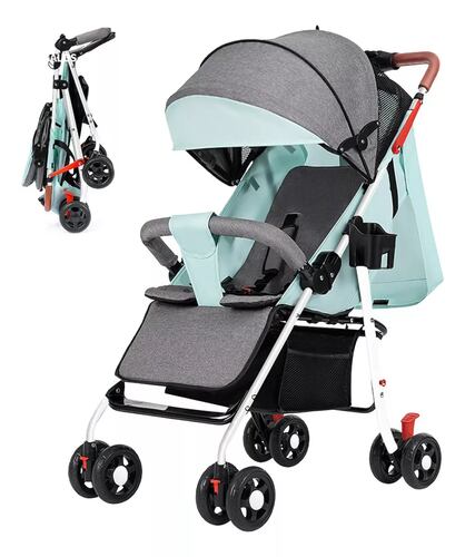 Carriola de paseo Genérica ML11-0173 KEKU mint green con chasis color blanco