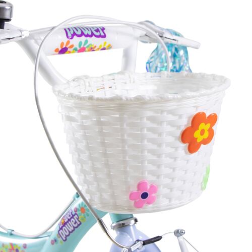 Bicicleta Niña Aqua Claro Lila BMX Flower Power R16 1V Ruedas Laterales Benotto