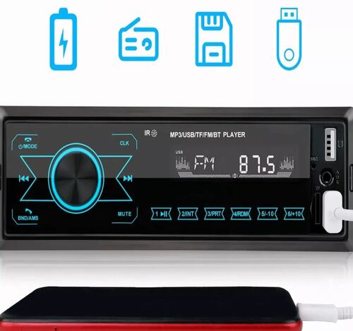 Reproductor Mp3 Para Coche Con Bluetooth Y Teclas Táctiles