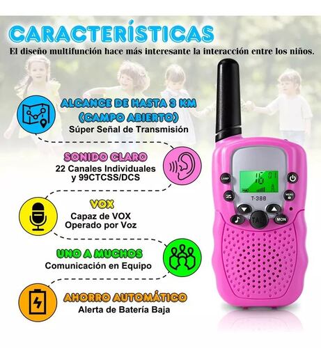2 Piezas Walkie Talkie Juguetes Para Niños Juguete Radio.