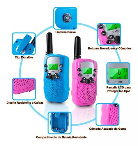 2 Piezas Walkie Talkie Juguetes Para Niños Juguete Radio.