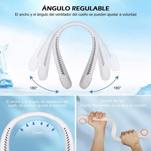 Ventilador Cuello Colgante Usb Sin Hojas Portátil 3 Modos.